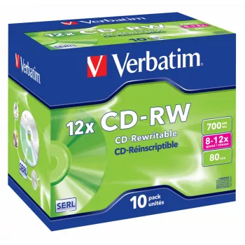 Verbatim CD-RW 12x 700 MB 10 gab.
