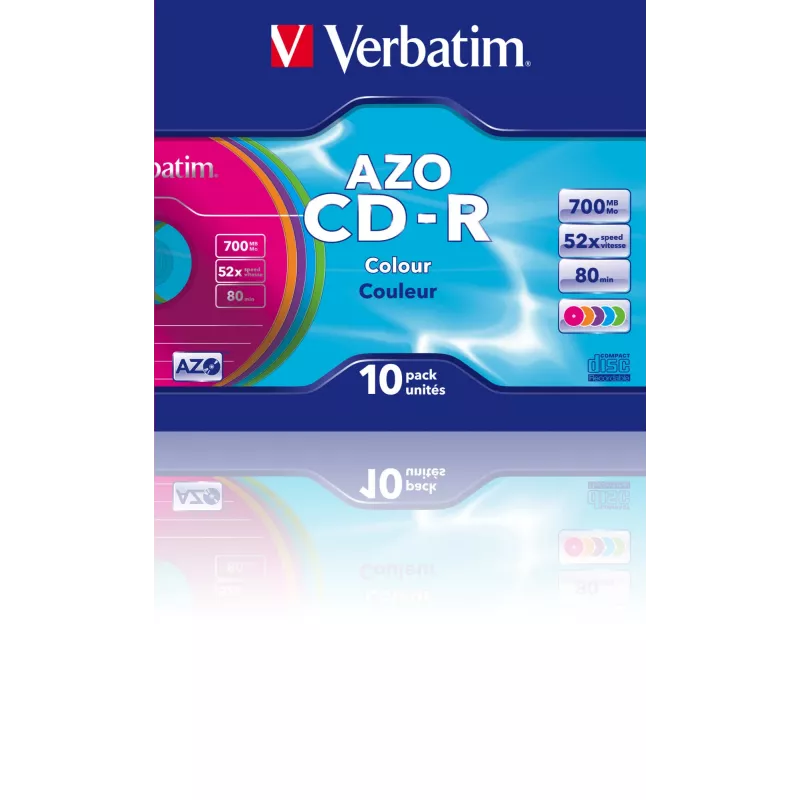 Verbatim CD-R AZO Colours 700 MB 48x 10 gab.