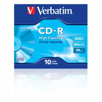 Verbatim CD-R Augstas ietilpības 800 MB 40x 10 gab.