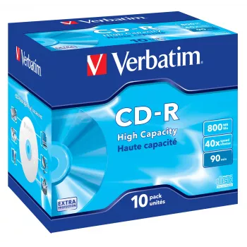 Verbatim CD-R Augstas ietilpības 800 MB 40x 10 gab.