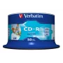 Verbatim CD-R AZO Wide Inkjet Printable 700 MB 52x 50 gab. kūkas kastē