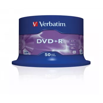 Verbatim VB-DPR47S3A, DVD+R, 120 mm, vārpsta, 50 gab., 4.7 GB