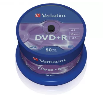 Verbatim VB-DPR47S3A, DVD+R, 120 mm, vārpsta, 50 gab., 4.7 GB