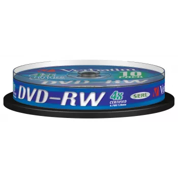 Verbatim DVDVER00072B, DVD-RW, 10 gab., 4.7 GB