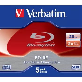 Verbatim 43615 Blu-Ray pārrakstāms disks BD-RE 25 GB 5 gab.