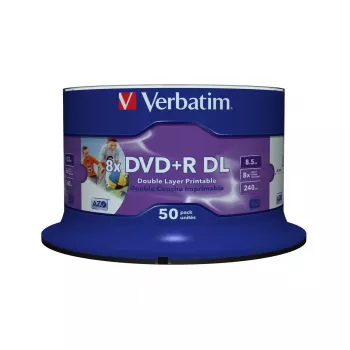 Verbatim DVD+R Double Layer Plaši apdrukājama virsma 50 gab. 43703