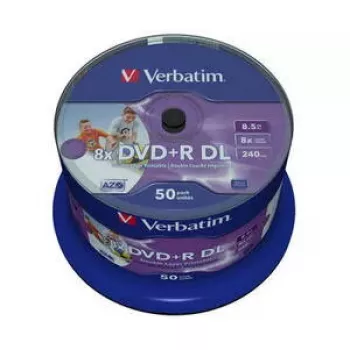 Verbatim DVD+R Double Layer Plaši apdrukājama virsma 50 gab. 43703