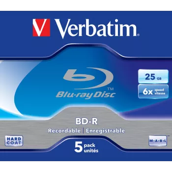 Verbatim 43715 Blu-Ray disks BD-R 25 GB 5 gab.