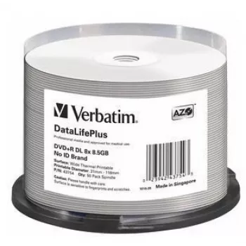 Verbatim DataLifePlus 8.5 GB DVD+R DL 50 gab. vārpstā