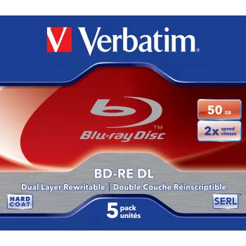 Verbatim BD-RE DL 50GB 2 x 5 paka Jewel Case 5 gab.