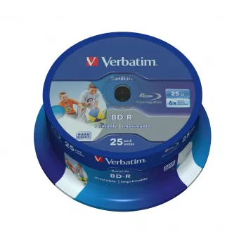 Verbatim 43811 BD-R Blu-Ray disks 25 GB 25 gab. vārpsta