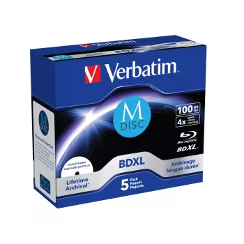 Verbatim MDISC BDXL 100GB arhīva disks (mūža garantija)