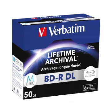 Verbatim MDISC BD-R DL 50 GB 6x 5 gab. arhīva diski