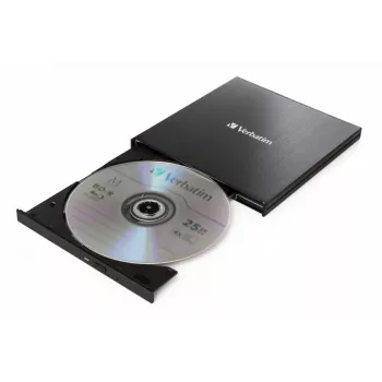 Verbatim 43889 ārējais Blu-Ray RW diskdzinis, melns