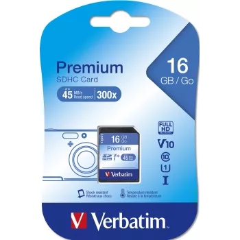 Verbatim Premium 16 GB SDHC Class 10 atmiņas karte