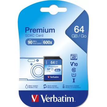 Atmiņas karte Verbatim 64GB SDXC VB-SDXC10