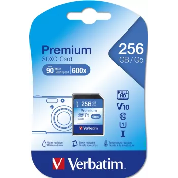 Atmiņas karte Verbatim Premium 256 GB SDXC UHS-I Class 10