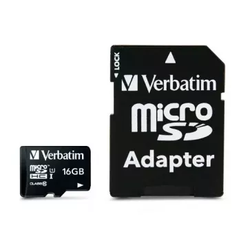 MicroSDHC Verbatim Premium 16GB Class 10 Melna