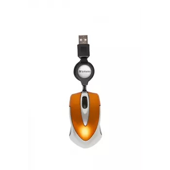 Verbatim Go Mini optiskā pele USB Type-A 1000 DPI, oranža