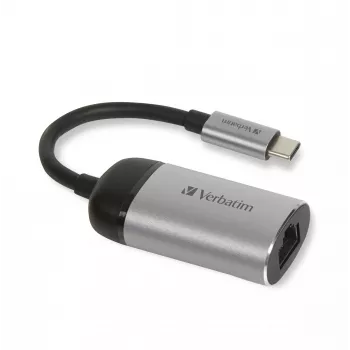 Verbatim 49146 USB-C dokstacija / portu replikators, melns, sudrabs