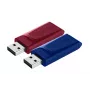 Verbatim Slider USB zibatmiņa - 2x32 GB - Zila/Sarkana