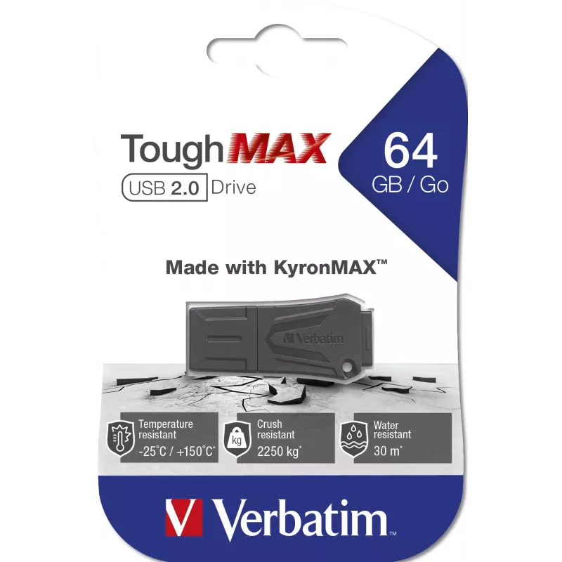 Verbatim ToughMAX USB zibatmiņa 64 GB - Melna