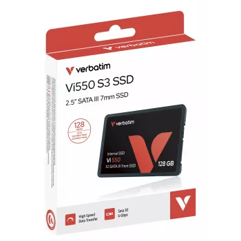 Verbatim Vi550 S3 SSD 128GB, 128 GB, 2.5 collu, 520 MB/s, 6 Gbit/s