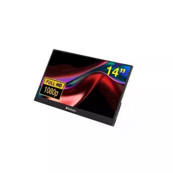 Verbatim 49590 portatīvais monitors 35.6 cm (14 inch) Full HD LCD melns