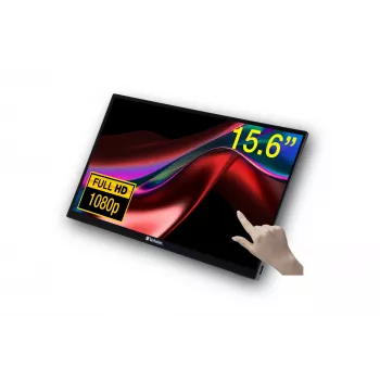 Verbatim 49592 portatīvais monitors 39,6 cm (15,6 collas) 1920 x 1080 pikseļi Full HD LCD skārienekrāns Melns