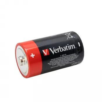 Verbatim D sārma baterijas, vienreizējās lietošanas, 1.5 V, 2 gab., daudzkrāsainas, 34.2 mm