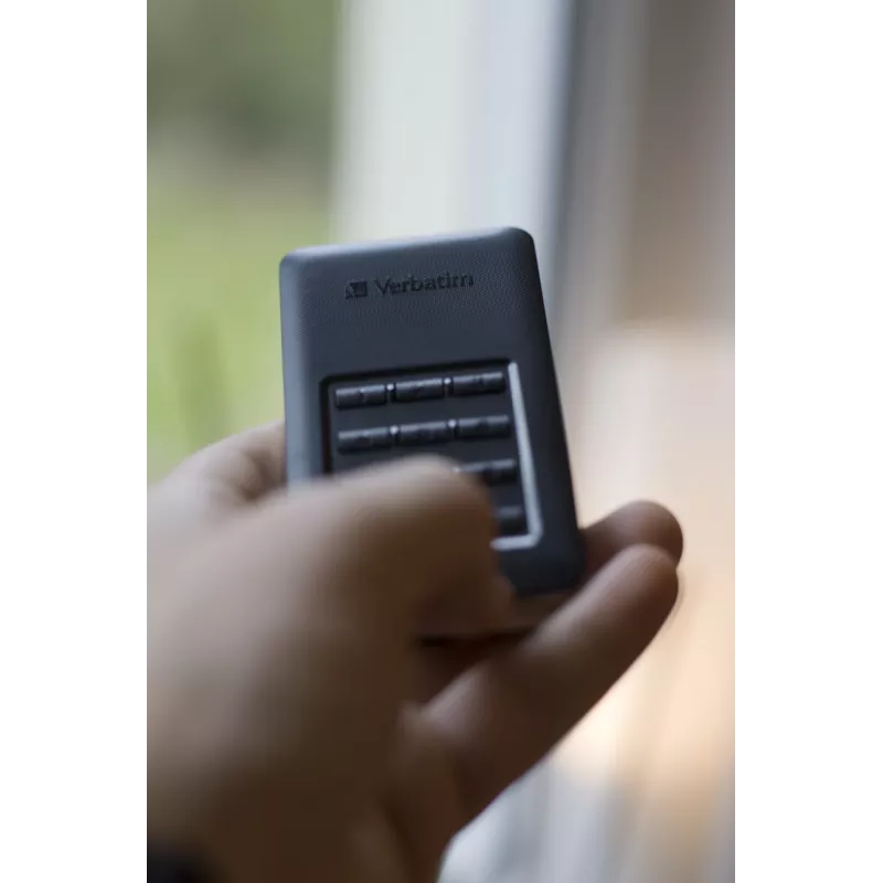 Verbatim Store 'n' Go pārnēsājamais SSD ar taustiņu bloku 256GB