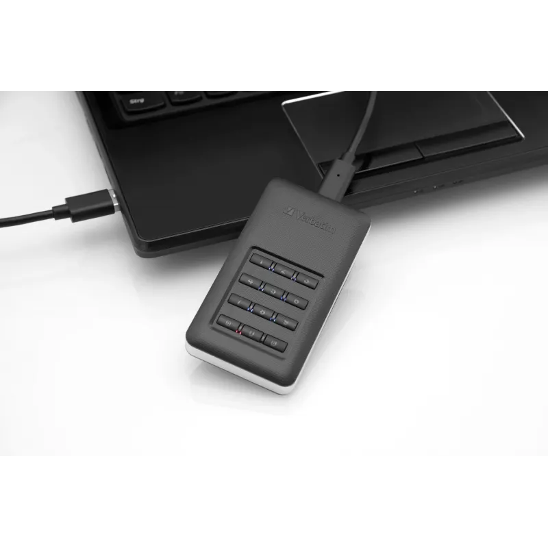 Verbatim Store 'n' Go pārnēsājamais SSD ar taustiņu bloku 256GB
