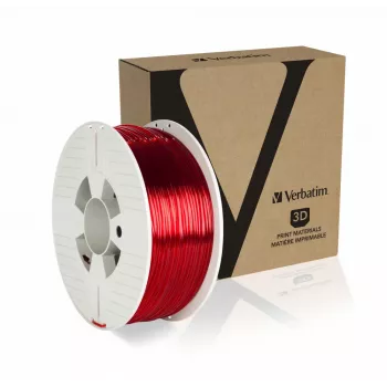 Verbatim 55062 3D drukas materiāls PETG, sarkans, caurspīdīgs, 1 kg