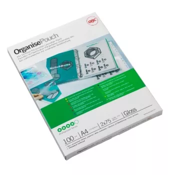 GBC Laminēšanas kabatiņa A4+ iepriekš perforēta 125 mikroni, spīdīga, A4 Maxi, 228 mm, 0,25 mm, 303 mm, 100 gab.