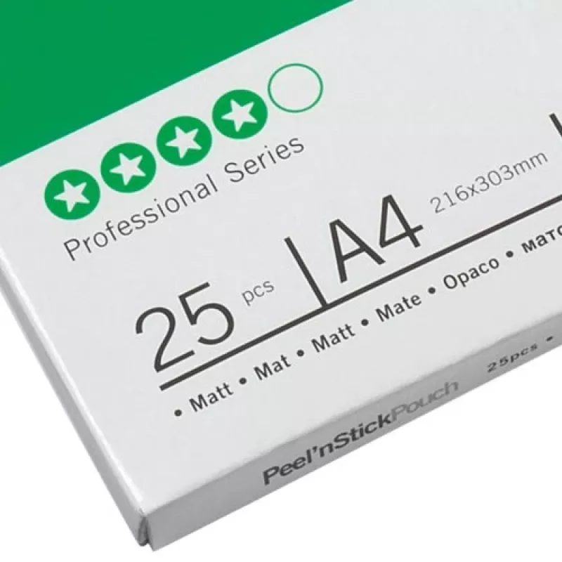 GBC Laminēšanas kabatiņa A4 pašlīmējoša matēta 75 mikroni, spīdīga, A4, 0.15 mm, 25 gab.