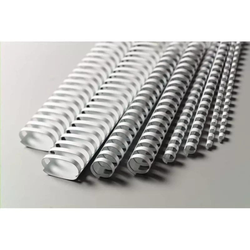 GBC CombBind iesiešanas ķemme 8mm A4 21R, balta, 45 lapas, PVC