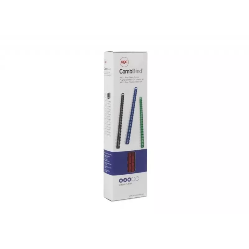 GBC CombBind iesiešanas ķemme 8mm A4 21R, balta, 45 lapas, PVC