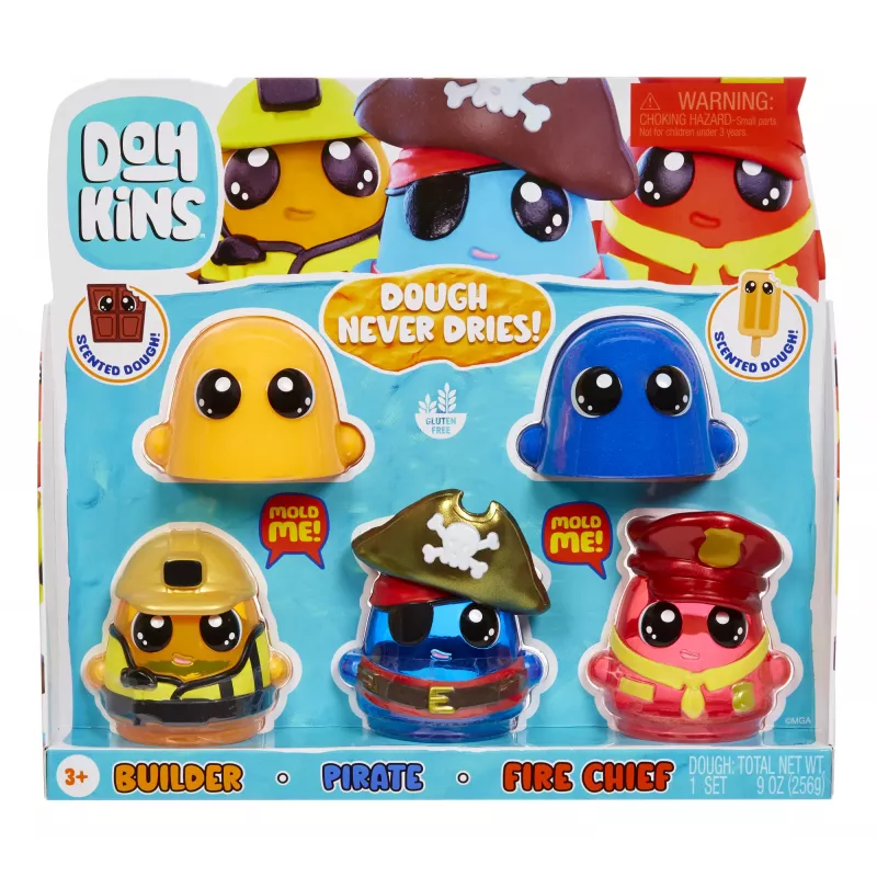 MGA Entertainment DohKins Hero Pack - Assortment 1, modelēšanas māls, daudzkrāsains, bērns, zēns/meitene, 3 gadi, 99 gadi
