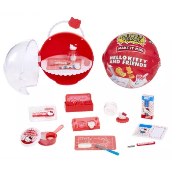 Miniverse Make It Mini Hello Kitty un Draugi 3. sērija, 8 gadi, Hello Kitty, Daudzkrāsains, Plastmasa, Sveķi
