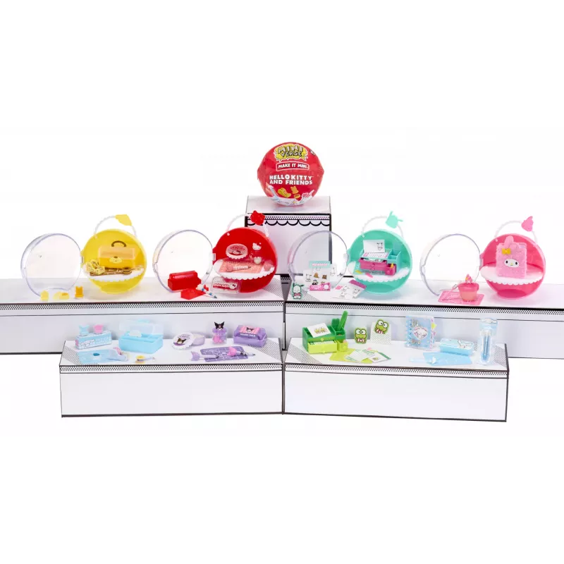 Miniverse Make It Mini Hello Kitty un Draugi 3. sērija, 8 gadi, Hello Kitty, Daudzkrāsains, Plastmasa, Sveķi