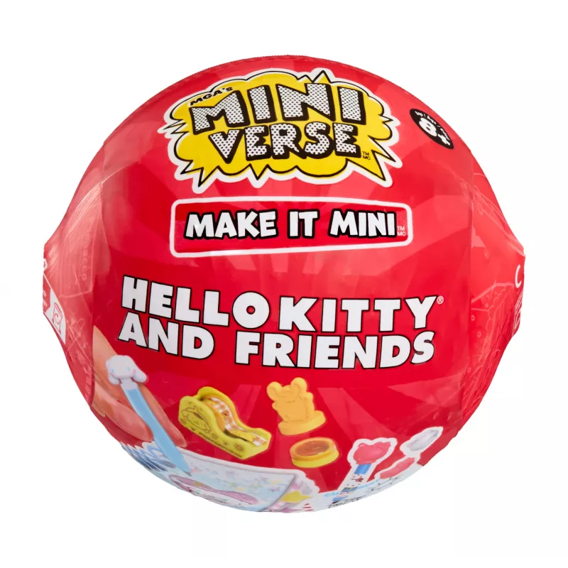 Miniverse Make It Mini Hello Kitty un Draugi 3. sērija, 8 gadi, Hello Kitty, Daudzkrāsains, Plastmasa, Sveķi