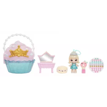 MGA Entertainment Yummiland Skaistumkopšanas Somas Komplekts ar Lūpu Spīduma Leļļu - Kēksiņu Skaistumkopšanas Soma
