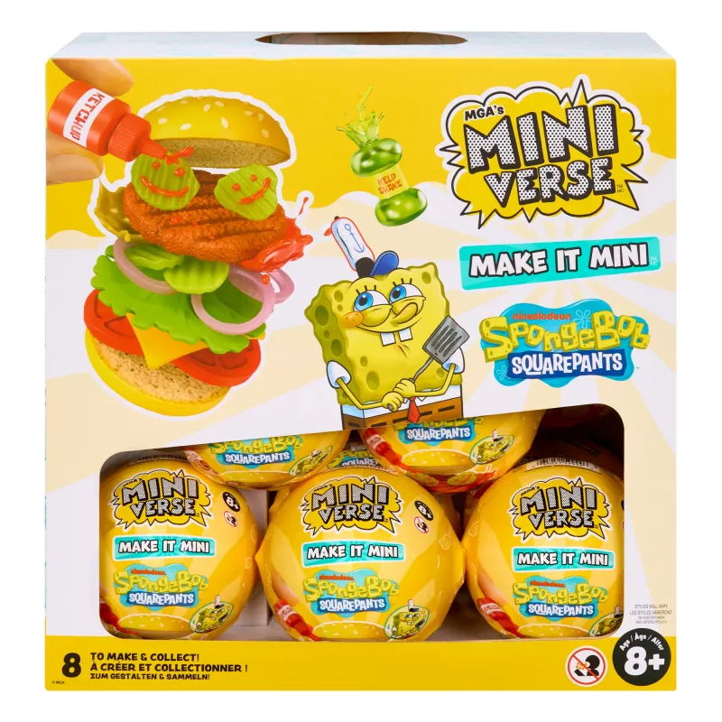 Miniverse Make It Mini SpongeBob SquarePants, 8 gadi, Daudzkrāsains