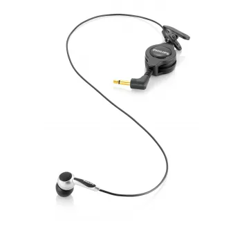 Philips telefona pieslēgšanas mikrofons, vadu, zvaniem/mūzikai, austiņas, melns, sudrabs