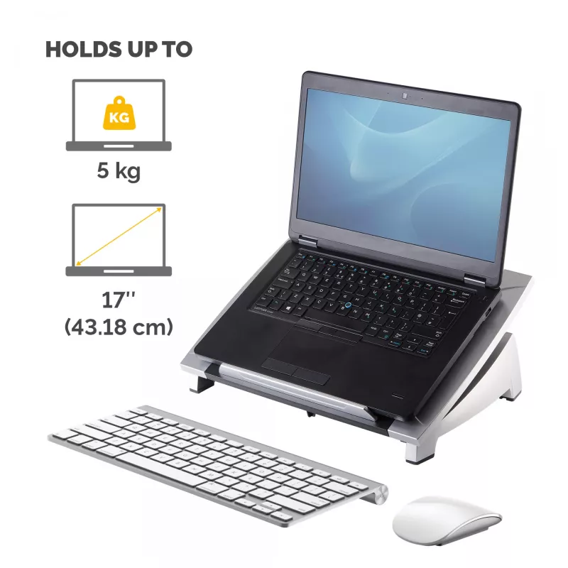 Fellowes Office Suites Laptop Riser, melns, 43,2 cm (17 collas), 5 kg, 140 - 190 mm, 382 mm, 290 mm