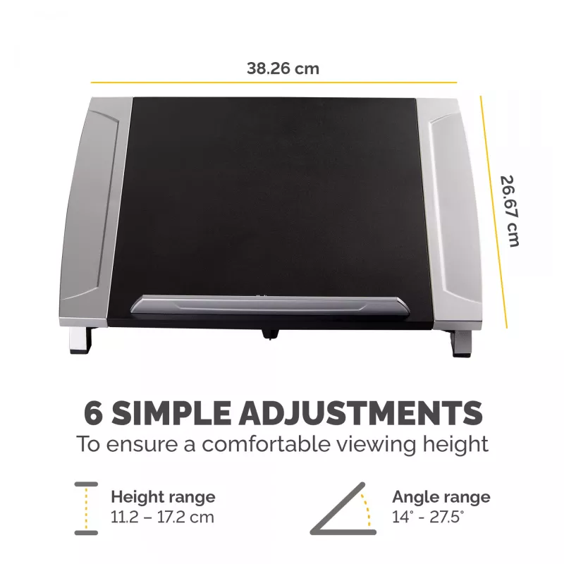 Fellowes Office Suites Laptop Riser, melns, 43,2 cm (17 collas), 5 kg, 140 - 190 mm, 382 mm, 290 mm