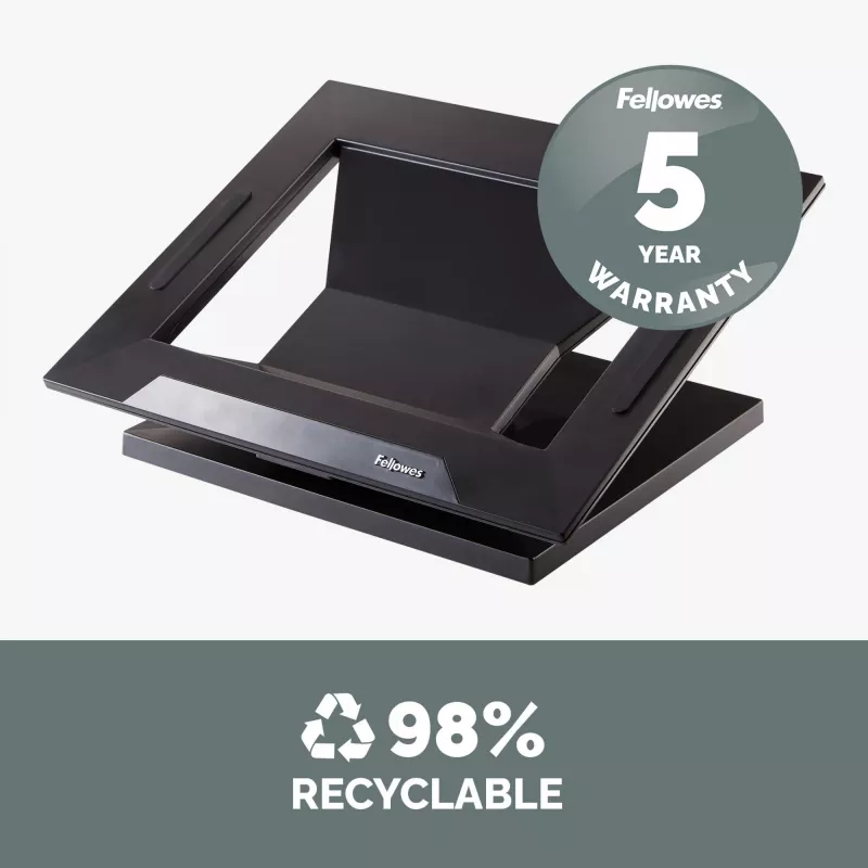 Fellowes Designer Suites Laptop Pacēlājs, Melns, Plastmasa, 43.2 cm (17 collas)