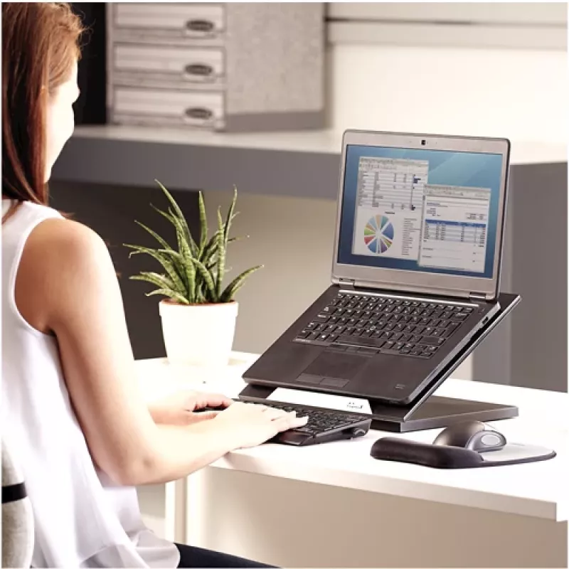 Fellowes Designer Suites Laptop Pacēlājs, Melns, Plastmasa, 43.2 cm (17 collas)