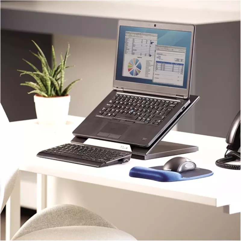 Fellowes Designer Suites Laptop Pacēlājs, Melns, Plastmasa, 43.2 cm (17 collas)