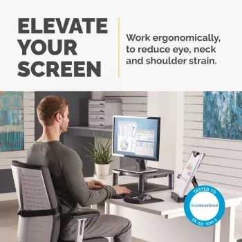 Fellowes Premium Monitor Pacēlājs Grafīts, Brīvi stāvošs, 36 kg, 53.3 cm (21 inch), Augstuma regulēšana, Grafīts
